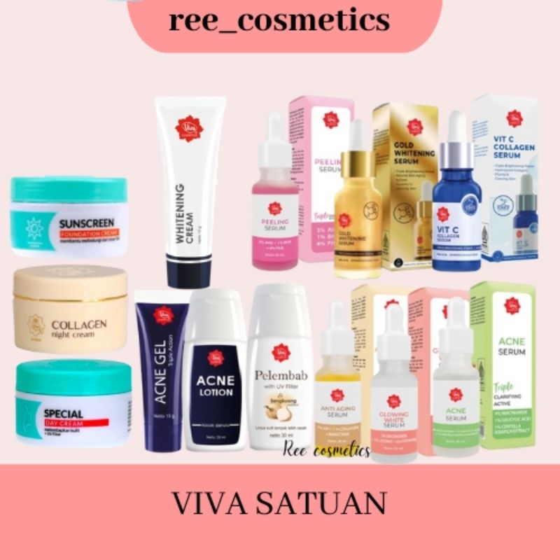 VIVA Whitening Cream | Viva Serum Wajah | Acne Gel | Acne Lotion | Skincare Viva