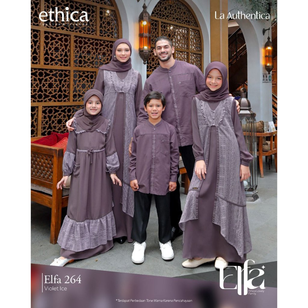 SARIMBIT ETHICA ELFA  265 KOKO KAHFI 241 VIOLET ICE/ GAMIS ANAK ETHICA KAGUMI KIDS 126 DAN KOKO ANAK