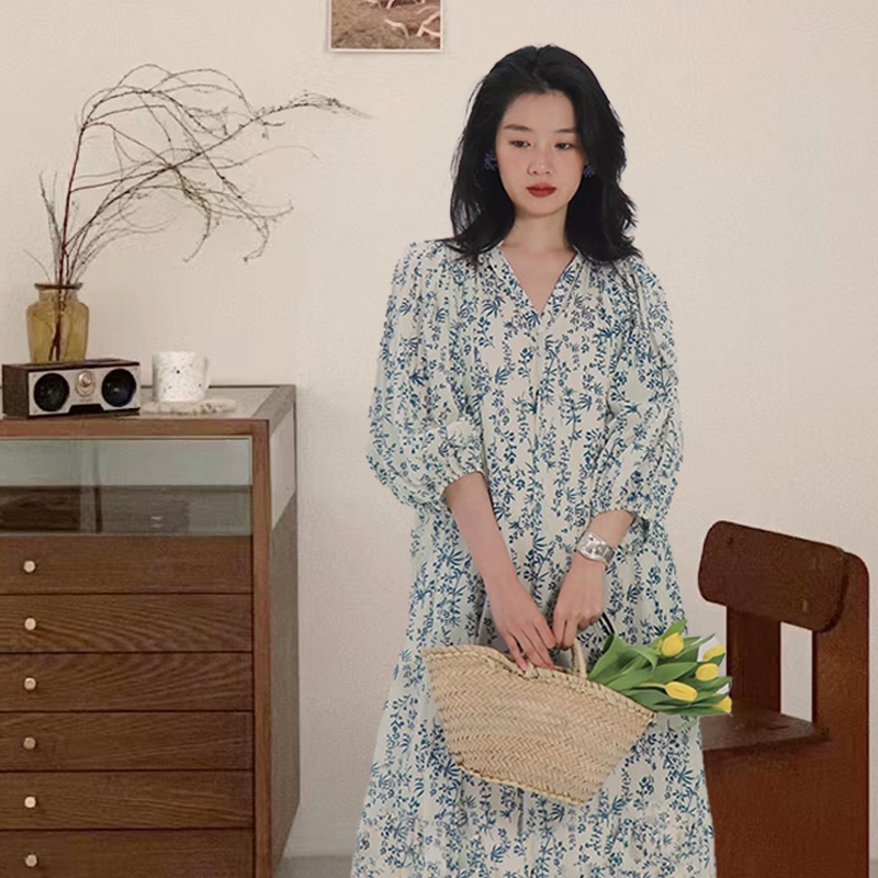 Floral Dress Bohemian Dress Anandayu Dark Grey Bohemian Dress Passion Flower Dress Bohemian Dress Dr