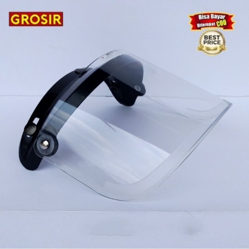 kaca helm bogo flat datar