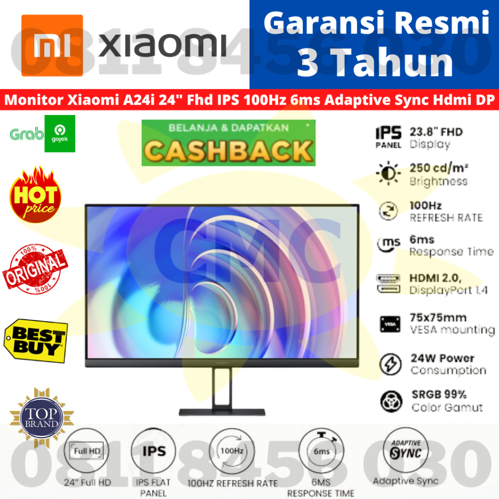 Monitor 24 inch Xiaomi Mi Monitor 24" A24i 144Hz FHD 1080p IPS 6ms Adaptive Sync