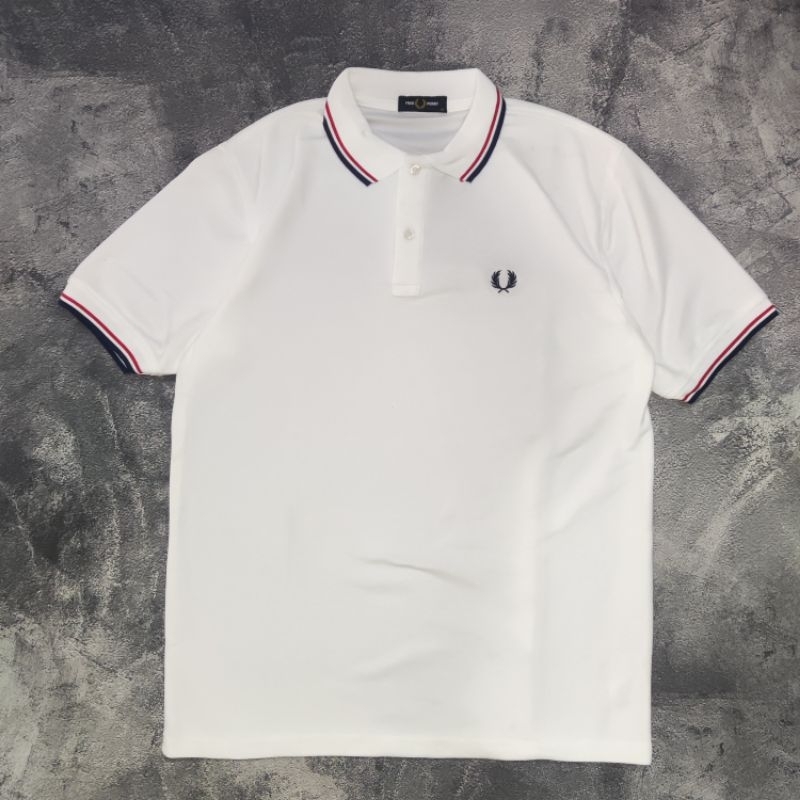 Kaos T-shirt Polo Fred Perry Second Bekas White