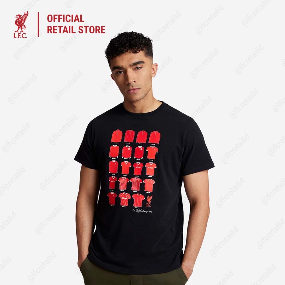 Liverpool FC Lfc M Retro Kit Of Champions Men - Official LFC T Shirt Original Pria