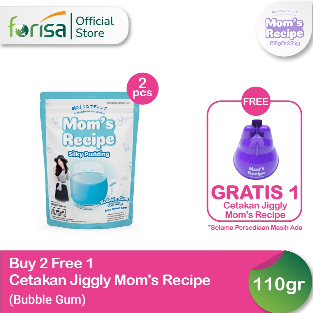 

[FREE Cetakan Jiggly] Mom's Recipe Silky Pudding Rasa Bubblegum Pouch 110 gr - Isi 2