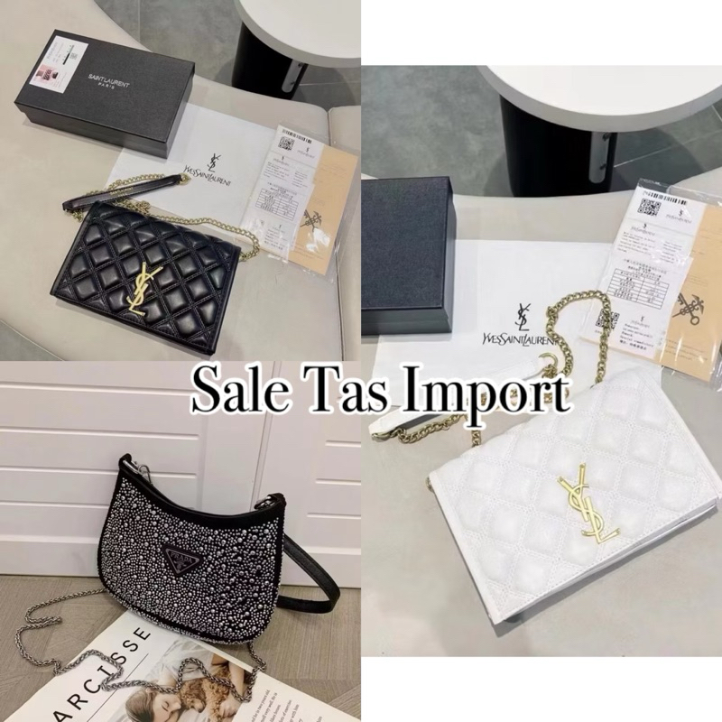 SALE TERMURAH Tas Import Fuji Bag PrDa Diamond Blink Blink YSSL Leather Bag