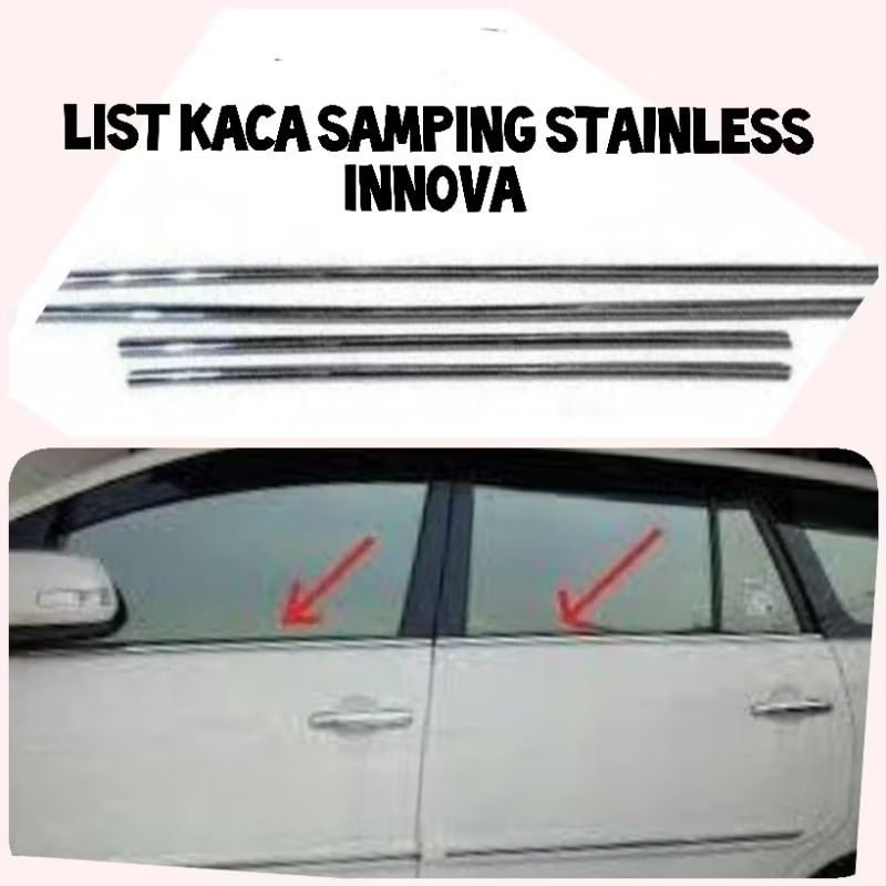 LIS KACA SAMPING STAINLESS INNOVA LAMA