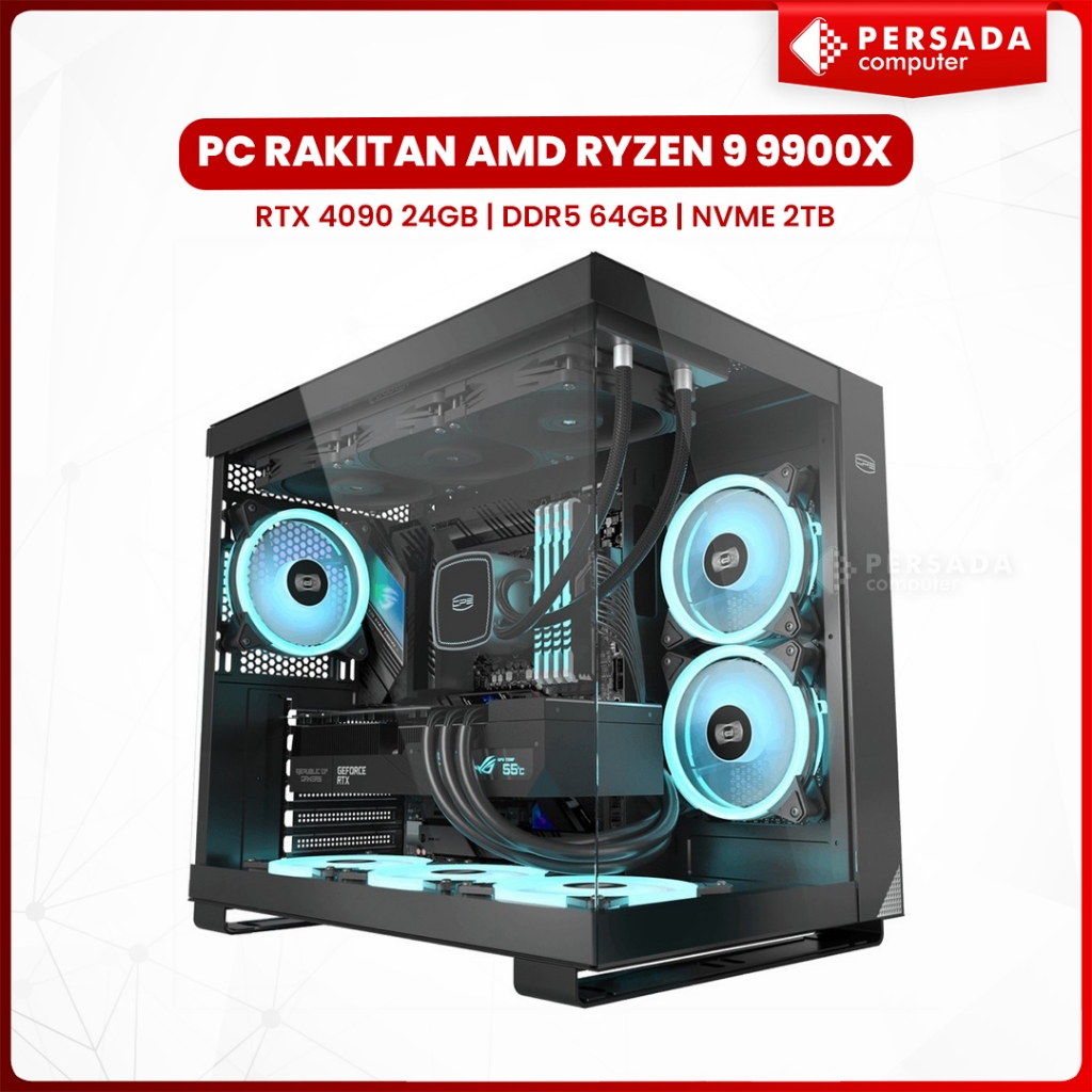 PC Rakitan AMD Ryzen 9 9900X | RTX 4090 24GB | DDR5 64GB | NVME 2TB