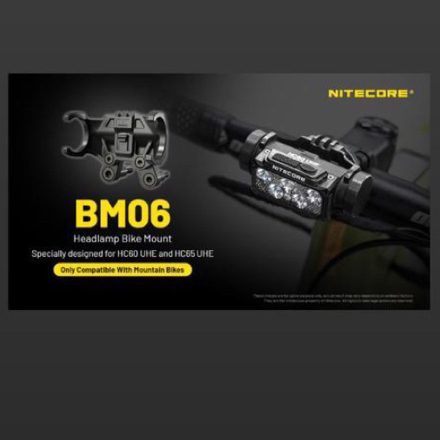 Bike Mount Nitecore BM06 Specialy Designed For HC 60 UHE HC 65 UHE and HC70 UHE