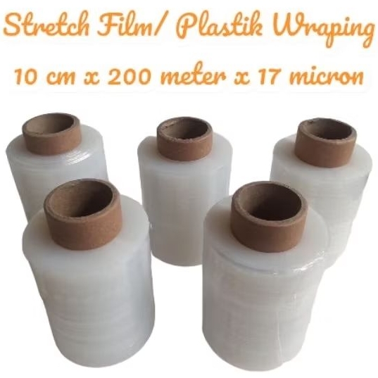 

1 pc|Stretch Film / plastik wraping 10cmx200mtrx17mc| Pembungkus paket, pelindung monitor, pecah belah