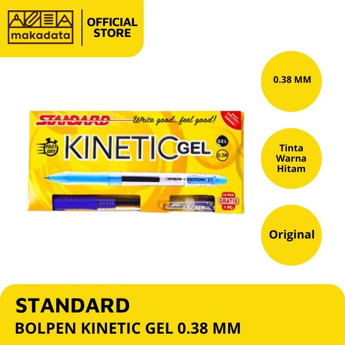 

BOLPEN / BALLPOINT / PULPEN STANDARD KINETIC GEL 0.38 HITAM (1 PCS) MURAH