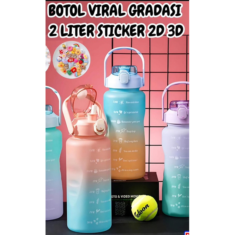 Botol minum kekinian 2 Liter