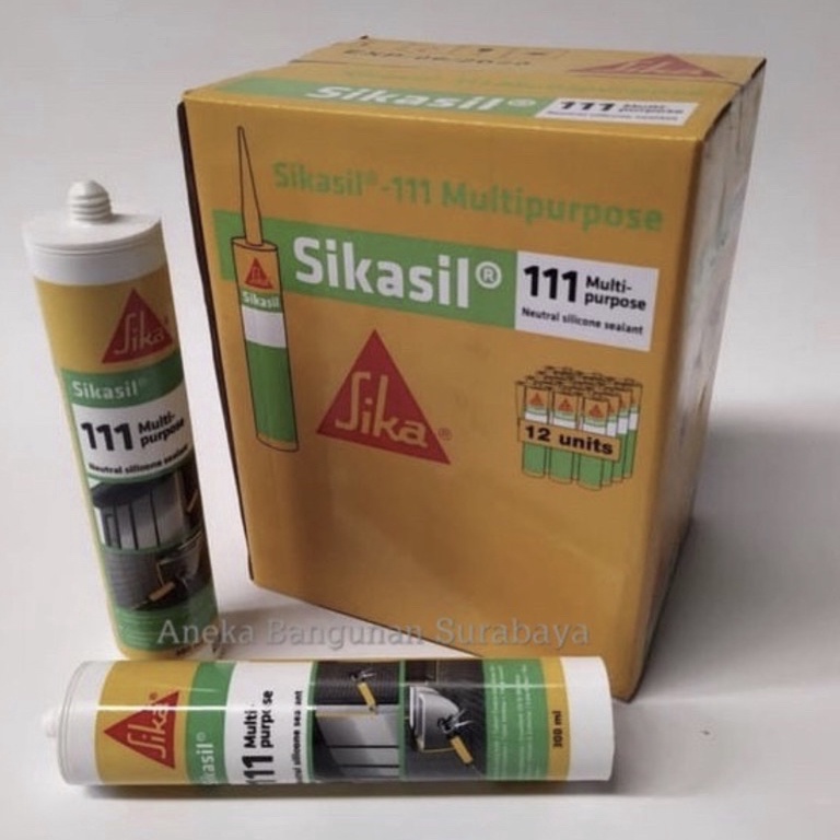 

ART K6Q6 Sealant silicone SIKASIL 111 MP multi purpose 3ml lem silikon netral clear transparan putih hitam