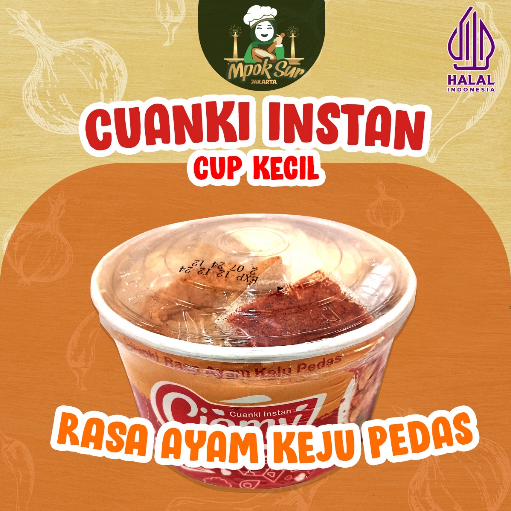 

Mpok Sur - Ciomy Cuanki Ayam Keju Pedas Cuangki Ciomy Cup Kecil Halal Non MSG