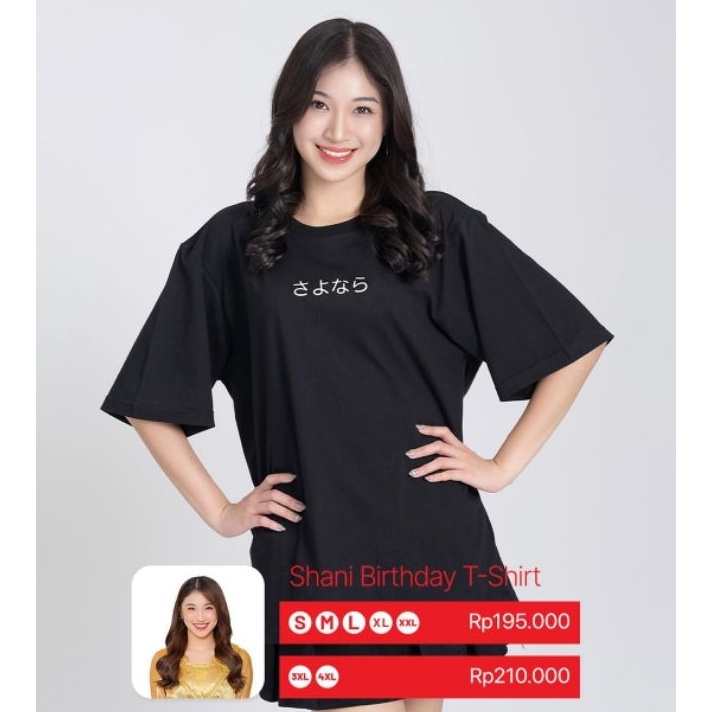 Kaos JKT48 Birthday TShirt Shani Indira 223  Hitam