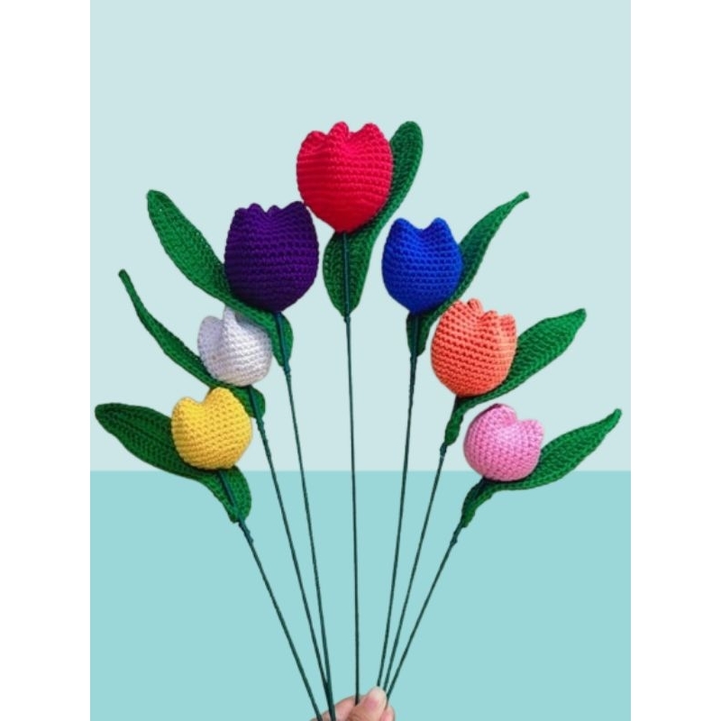 Bouquet of tulip flowers | Bunga tulip | Murah bunga tulip rajut | Bouquet rajut bunga tulip | Bunga