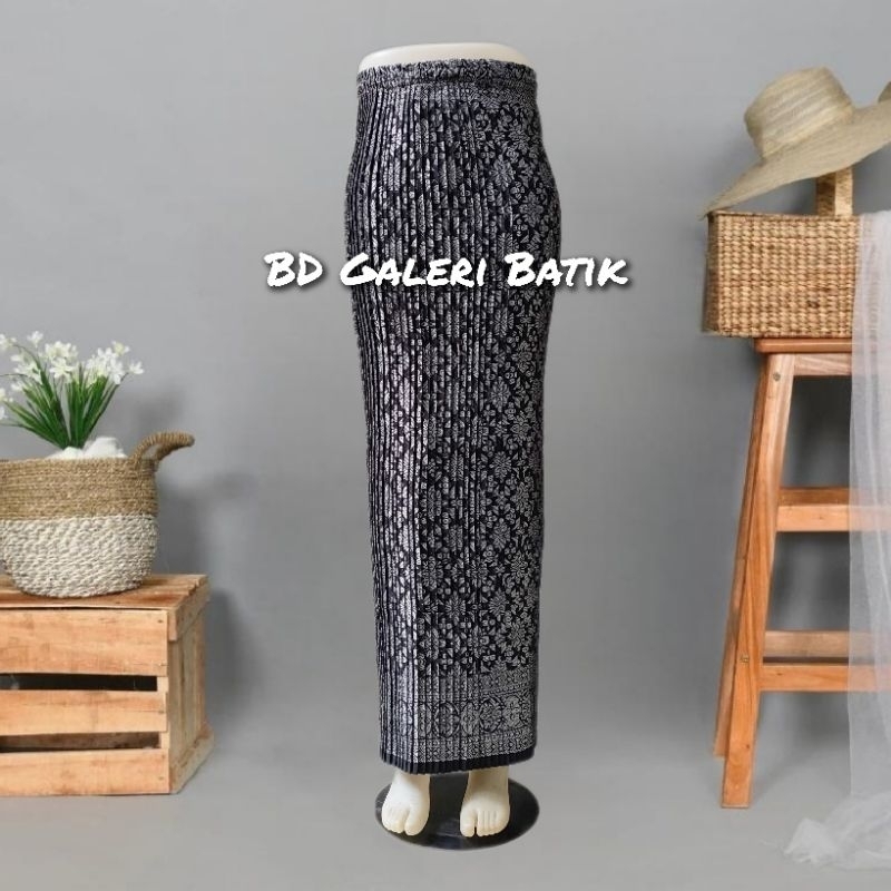 Rok Plisket Songket Palembang / Rok Span Plisket Palembang / Rok Songket Palembang