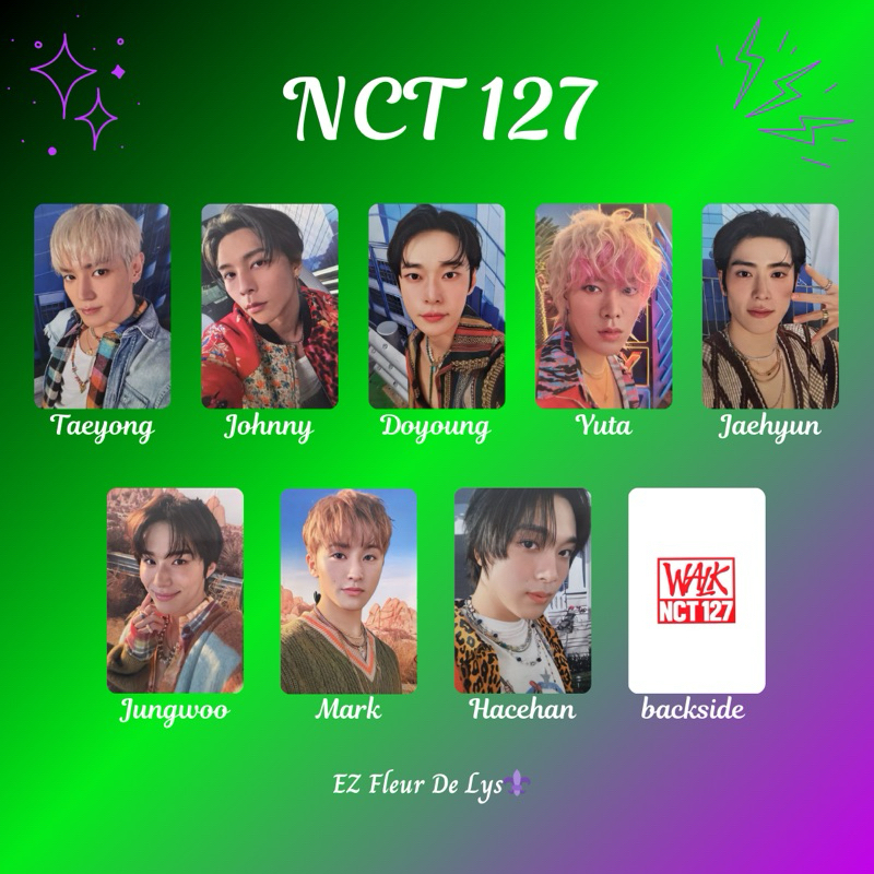 photocard replika pc unofficial NCT127 NCT 127 walk TAEYONG JOHNNY DOYOUNG YUTA JAEHYUN JUNGWOO MARK