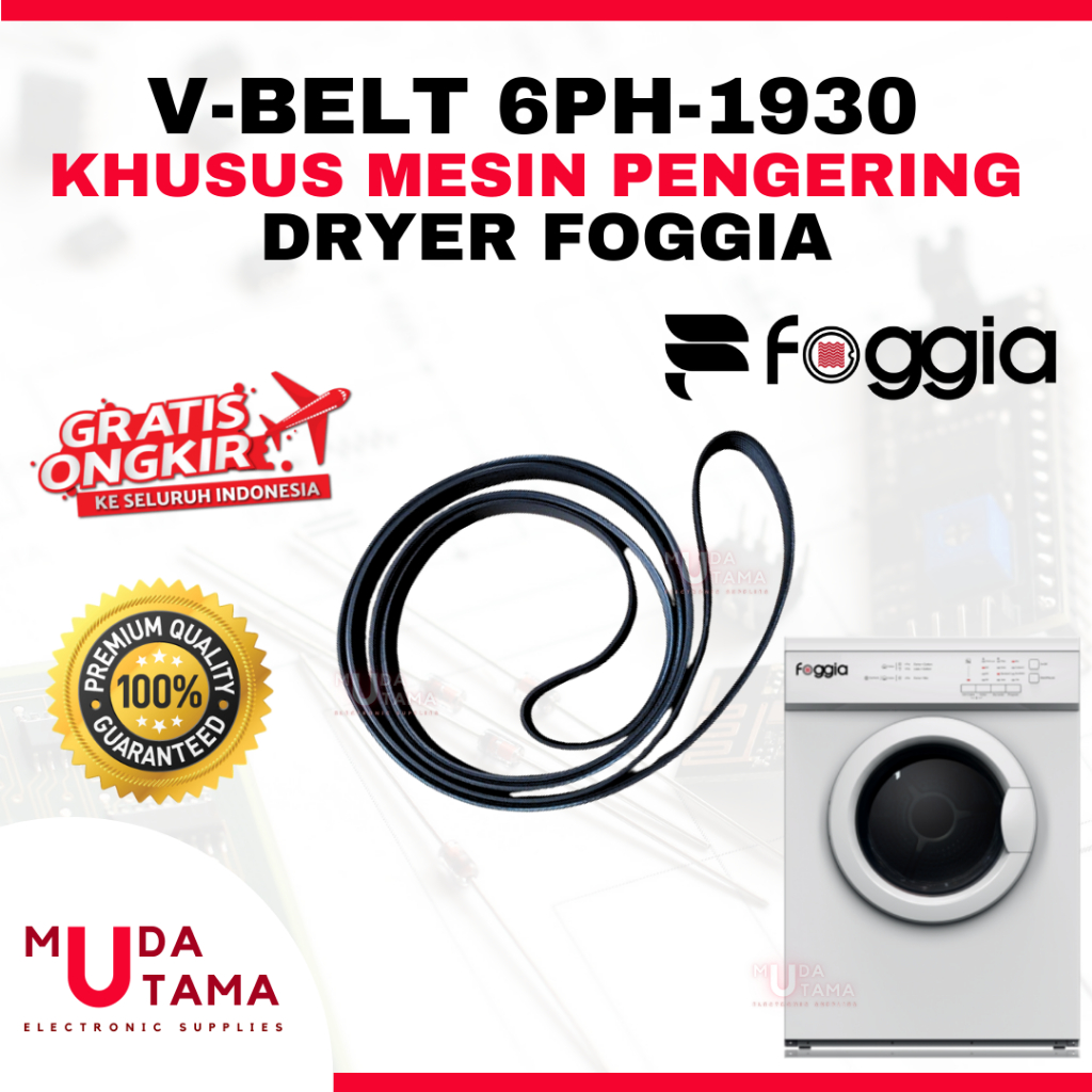 KARET MESIN PENGERING 6PH-1930 FOGGIA | BELTING DRYER FOGGIA 6PH 1930 | VANBELT DRYER LAUNDRY FOGGIA