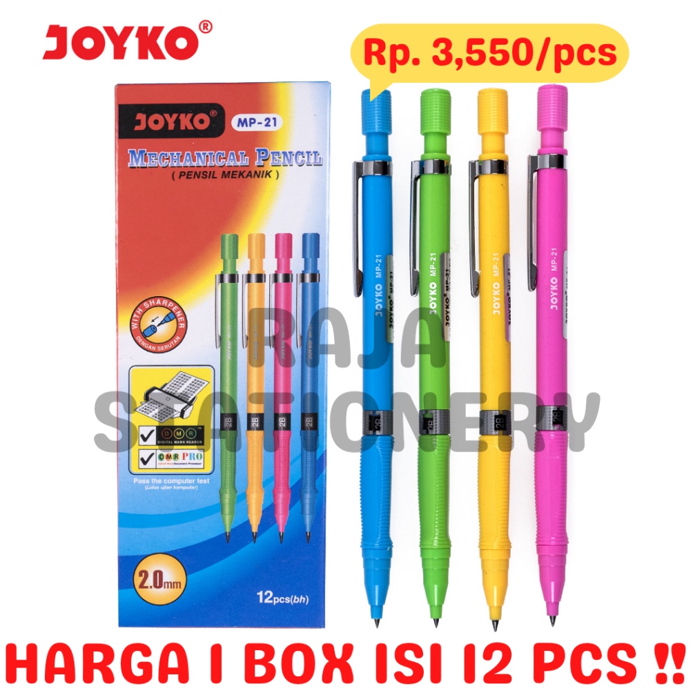 

ART C1J6 JOYKO MECHANICAL PENCIL 2MM PENSIL MEKANIK 2 JOYKO MP21 12PCS