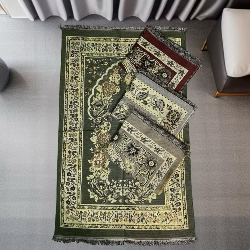 BUHARA TRAVEL 70x110 cm| Sajadah Turkiye Travel Ukuran Jumbo Dewasa| souvenir Umroh&Tahlil
