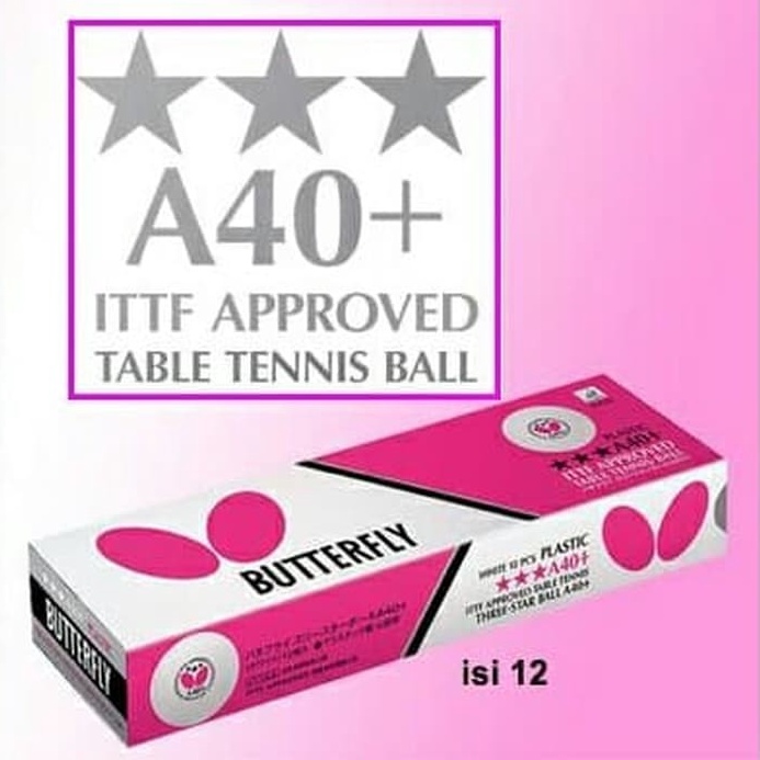 ART G8I5 Bola Pingpong Butterfly 3 bintang A4 isi 12 Ping Pong Butter fly 3 star original