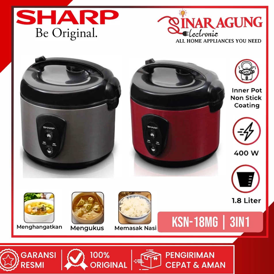 Come COD SHARP RICE COOKER  MAGIC COM KSN18MG  KSN18MG  KSN 18 MG 18 LITER GARANSI RESMI