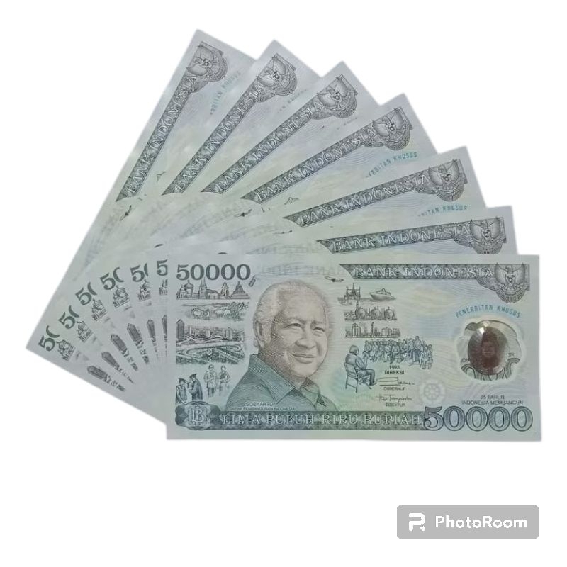 50000 Soeharto Polymare GRESS / uang polimer 50rb suharto tahun 1993
