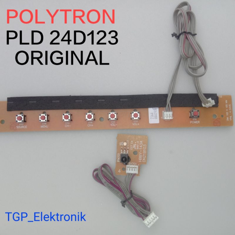 Tombol IR Sensor TV Polytron PLD 24D123
