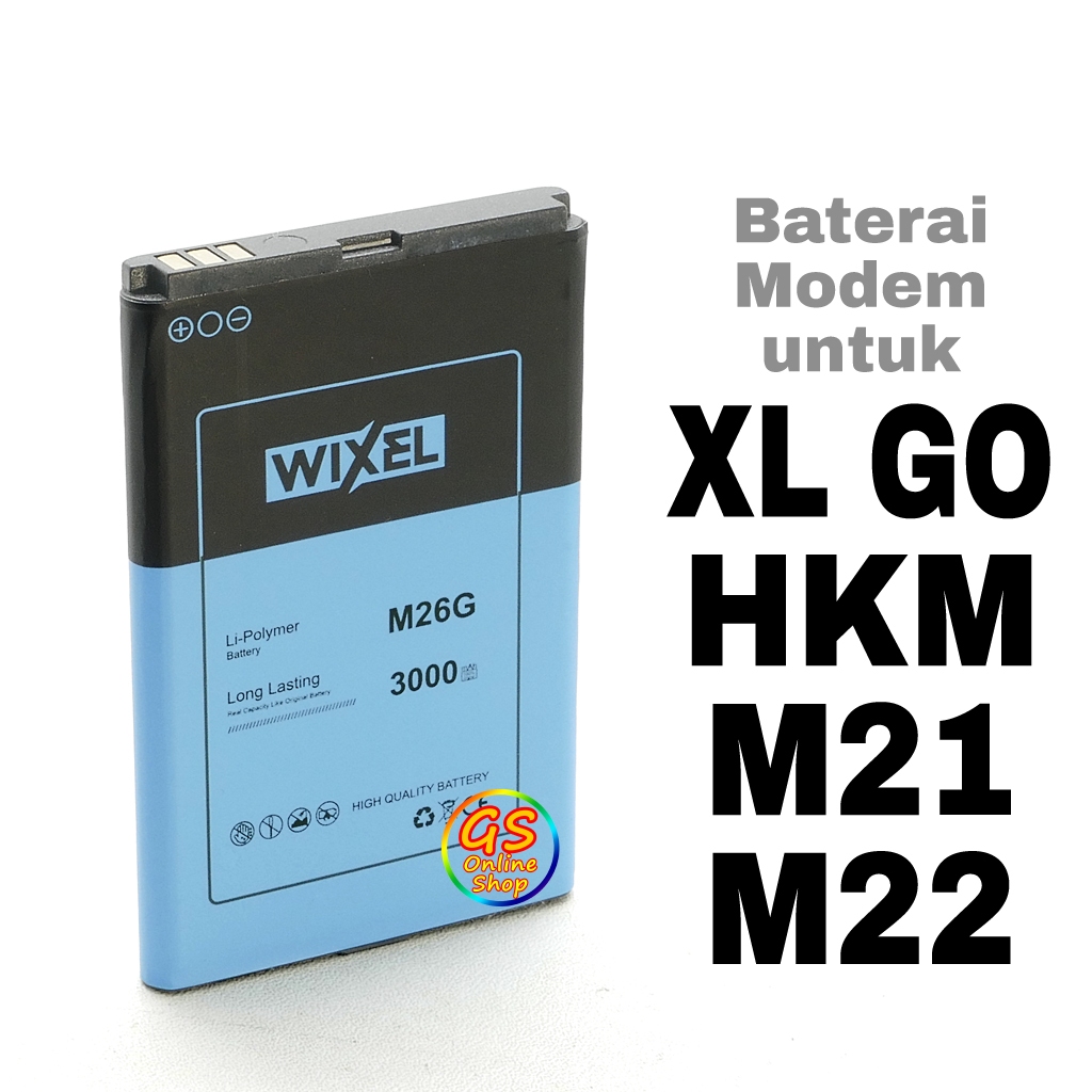 Baterai Wixel M26G untuk modem XL Go HKM M21 M22