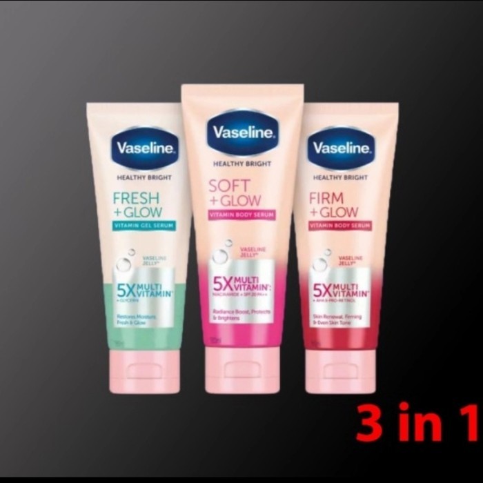 Perawatan Kulit Tubuh Body Lotion Vaseline Healthy Bright Tube 180 Gr Varian Firm Glow, Hijab Radian