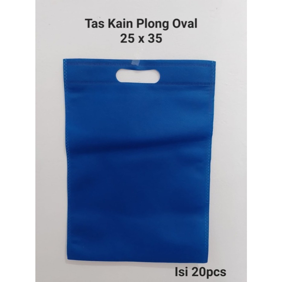 

Tas Kain Spunbond Plong Oval 25 x 35 Warna Isi 20 Pcs