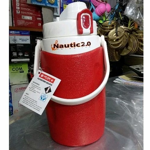 TERMOS PLASTIK TAHAN PANAS DAN DINGIN 2 LITER LION STAR/ TEMPAT AIR MINUM BOTOL SERBAGUNA. RANDOM