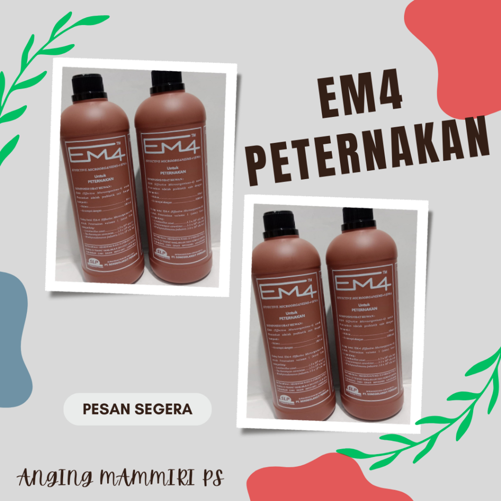 EM4 PETERNAKAN 1 LITER (Untuk fermentasi pakan ternak)