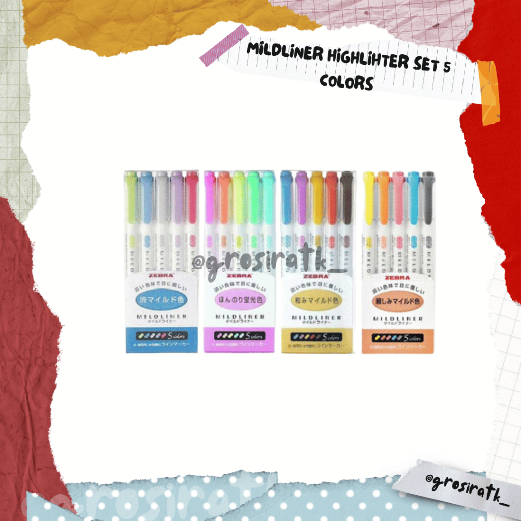 

Zebra Mildliner Higlihter Set 5 Warna