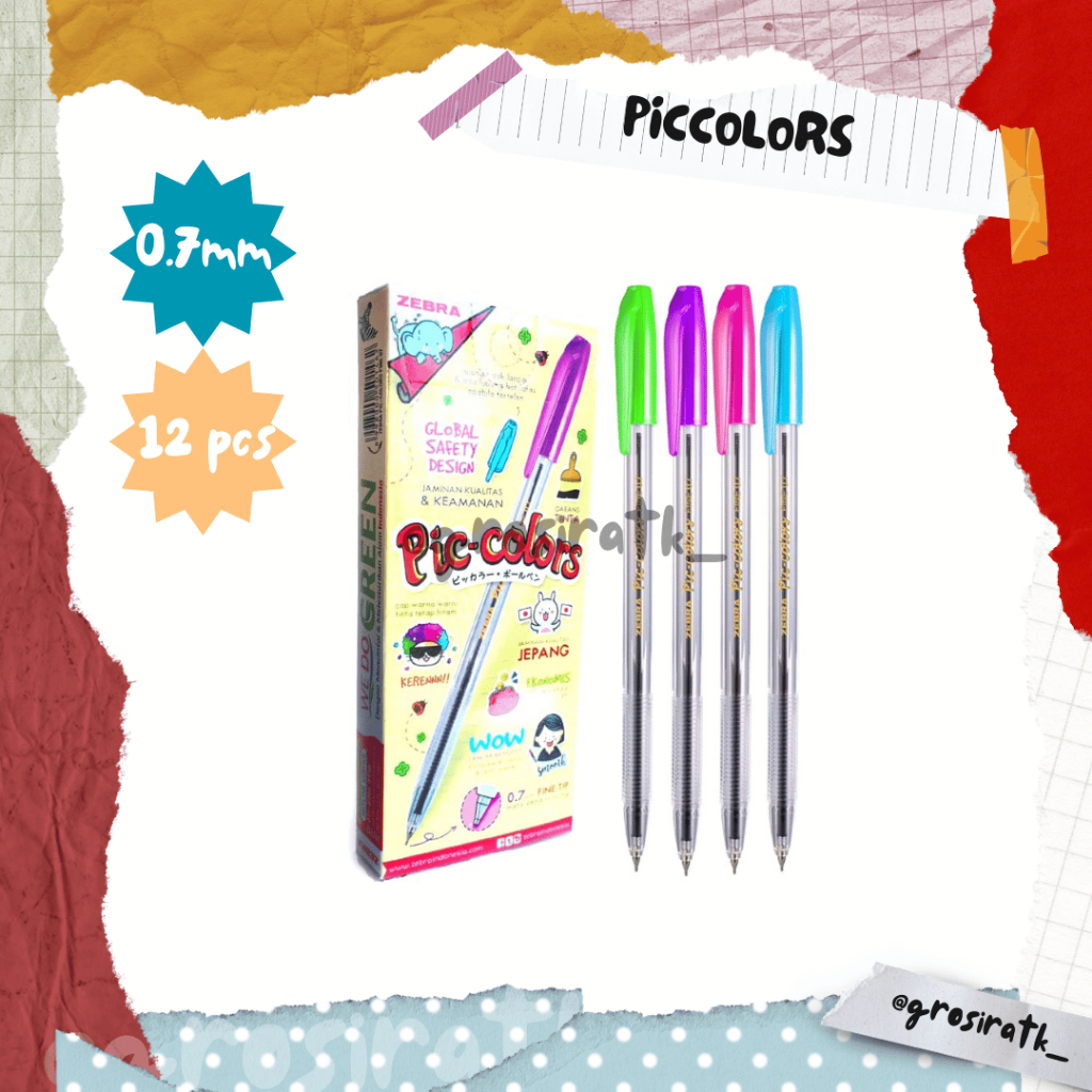 

Zebra Piccolors 07 mm 1 Lusin (Tinta Hitam)