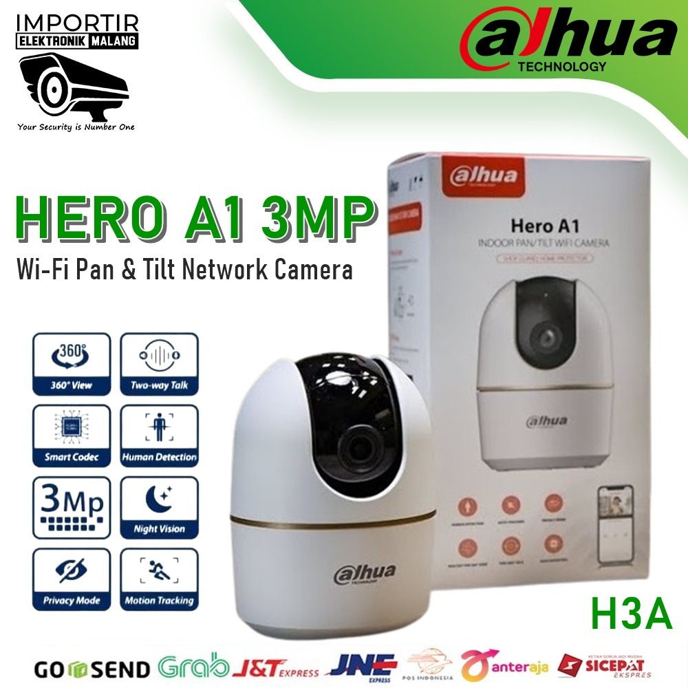 DAHUA HERO A1 3MP DH-H3A Smart Indoor Wifi Pan & Tilt Network Camera