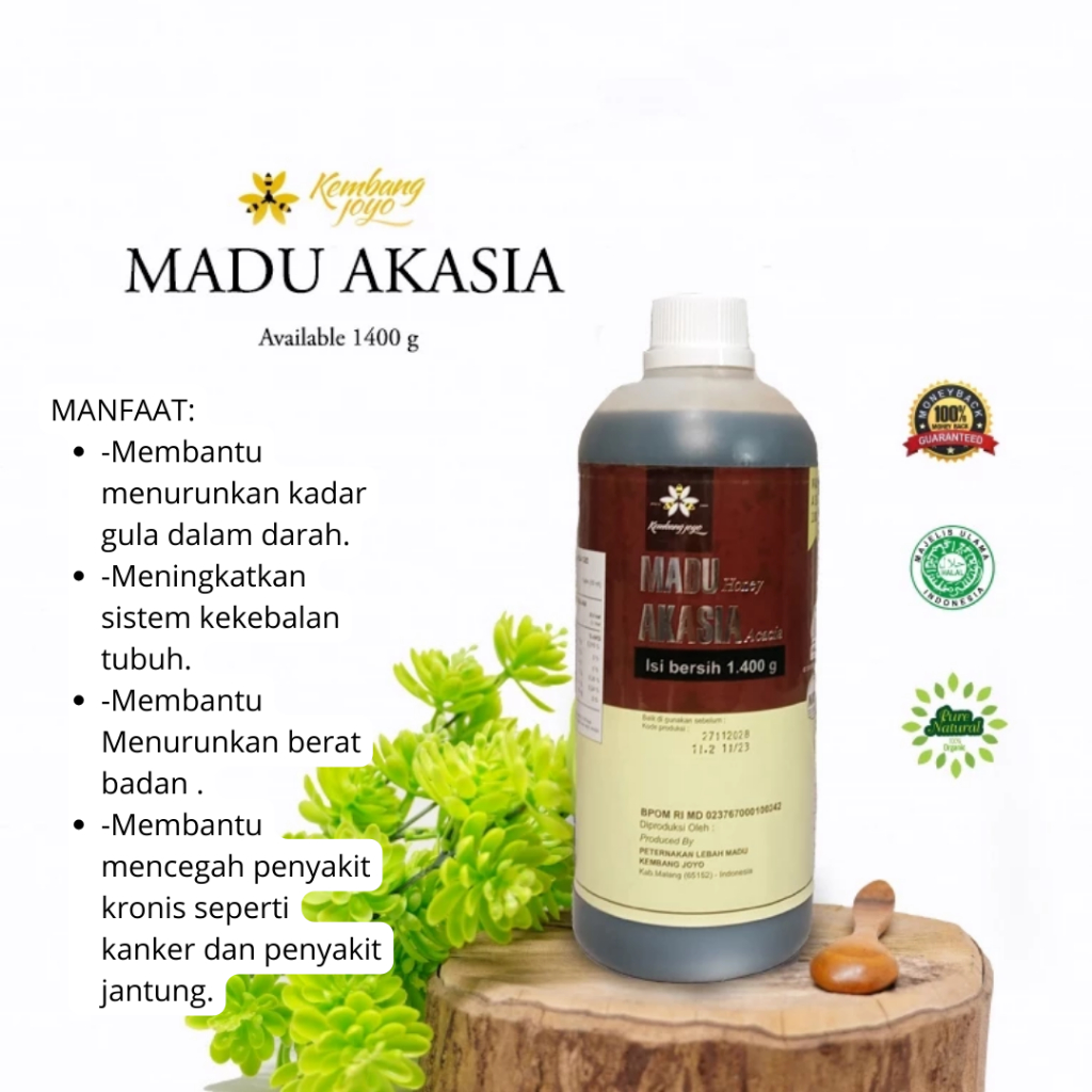 

Madu Kembang Joyo - Madu Diet - Madu Pelangsing - Madu Akasia 1400 gr 1.4 kg