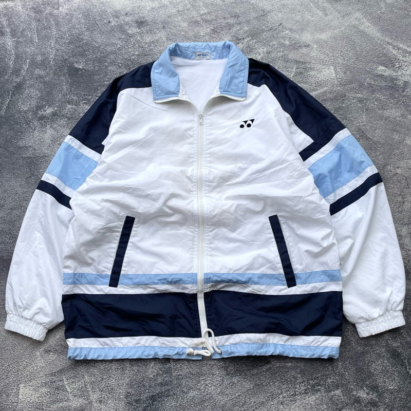"YONEX VINTAGE JASPO WINDBREAKER JACKET - WHITE"