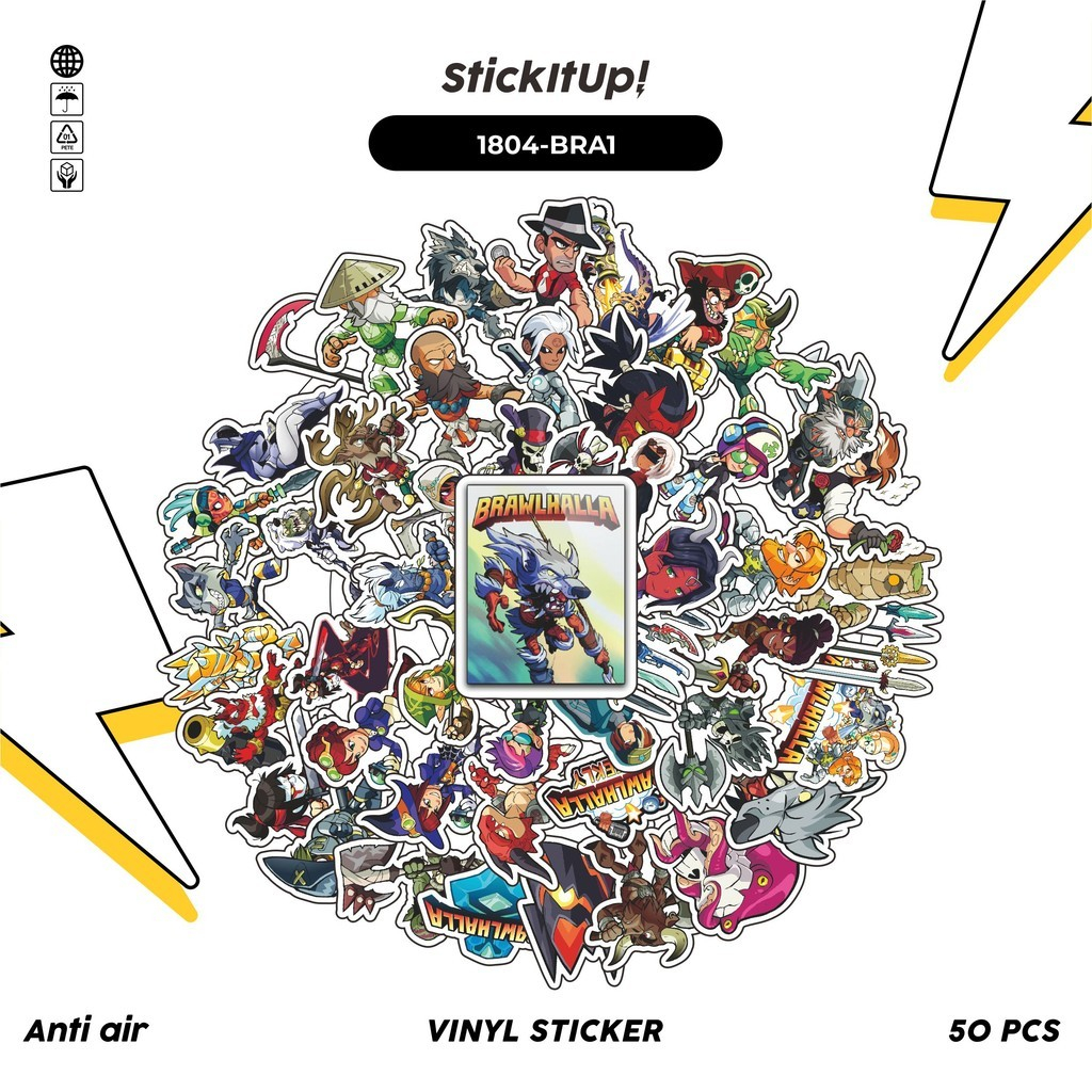 

COD✨ 50 Pcs Stiker BRAWLHALL4 CHARACTER MIX 01 Lucu Anti Air Untuk Dekorasi Notebook Sepeda Skateboard Handphone DIY