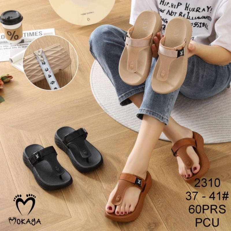 MOKAYA Sendal Jepit Jelly Wanita Dewasa Sandal Karet Imfort Perempuan Terbaru