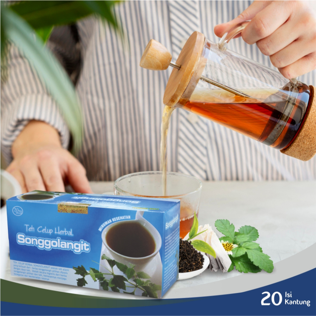 

Teh Celup Songgolangit Tazakka Isi 20 Kantung untuk asam urat nyeri sendi rematik Halal Original