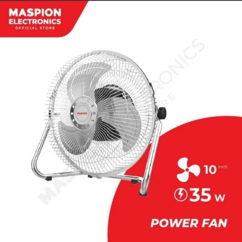 MASPION PW-1001 D (100% ORI) Desk Fan Kipas Angin Meja Besi 10" 35W