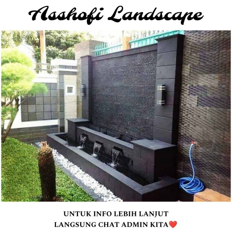 PEMBUATAN TEBING DEKORASI TAMAN MINIMALIS KOLAM IKAN HIAS BUNGA HIAS PASANG RUMPUT TAMAN JEPANG TANA