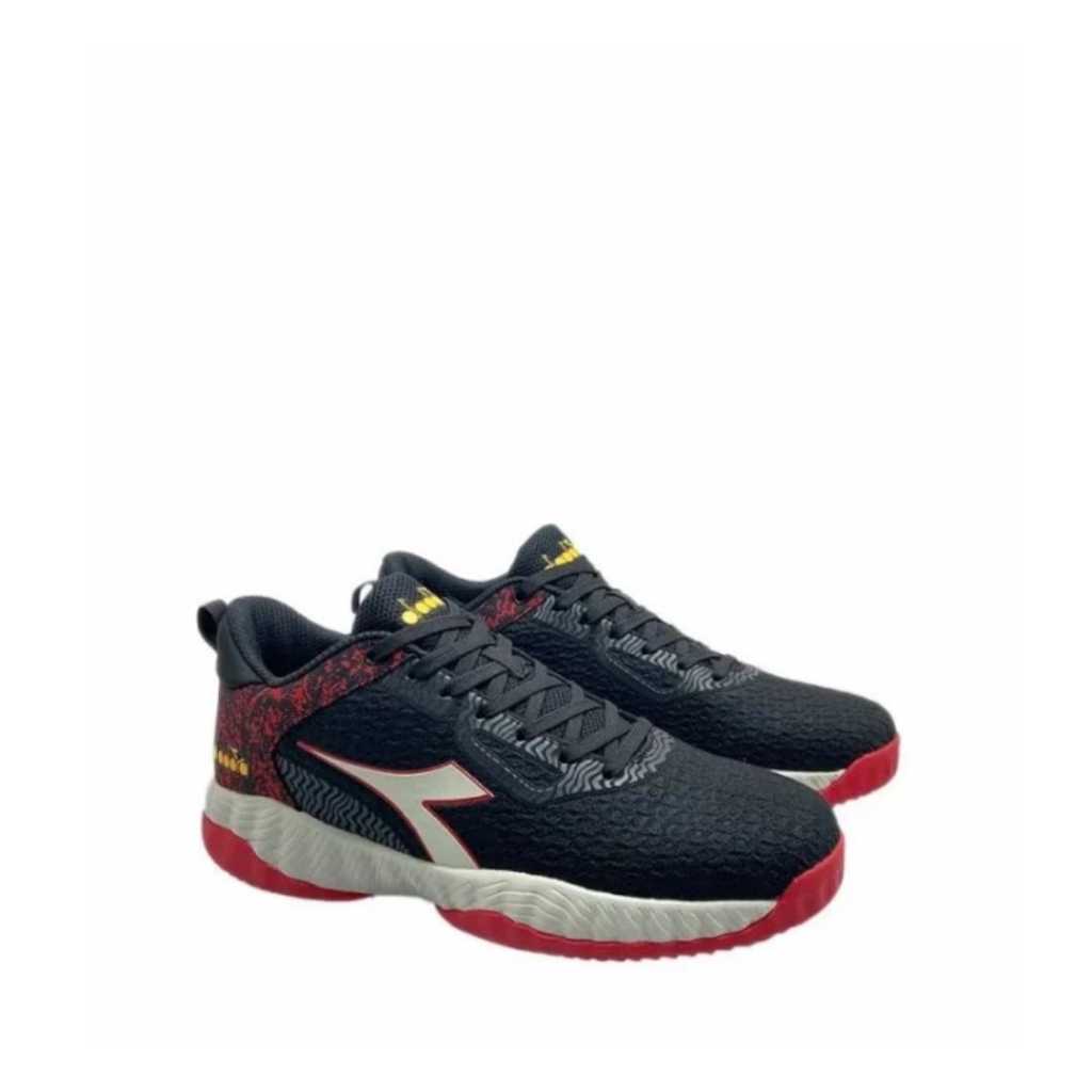 Diadora Kods. Black Red. Sepatu Basket Pria Original