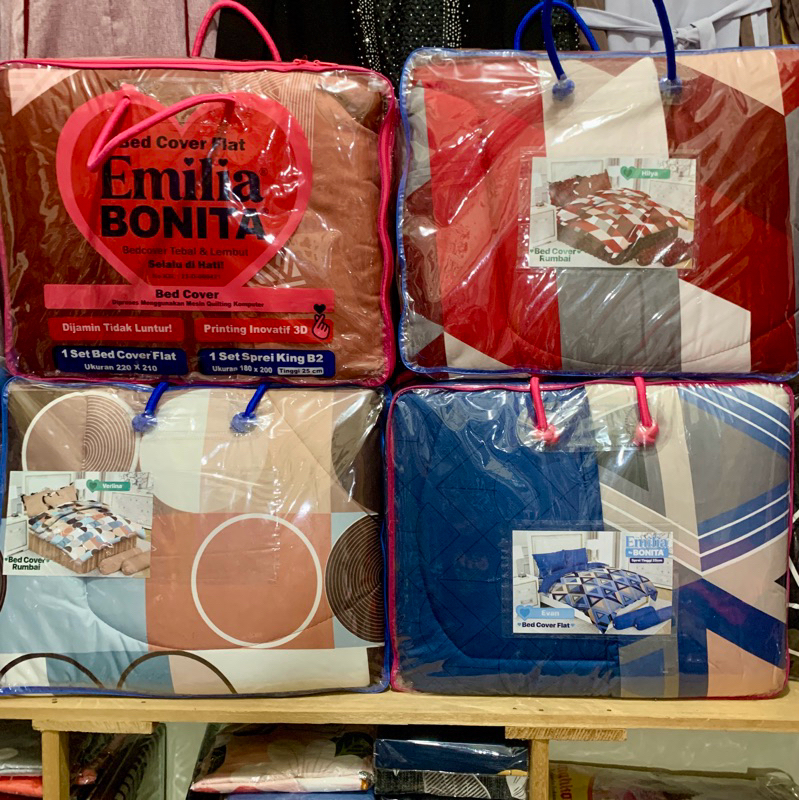 BEDCOVER BONITA VIONA / EMILIA 180x200 / 160x200 RUMBAI & FLAT