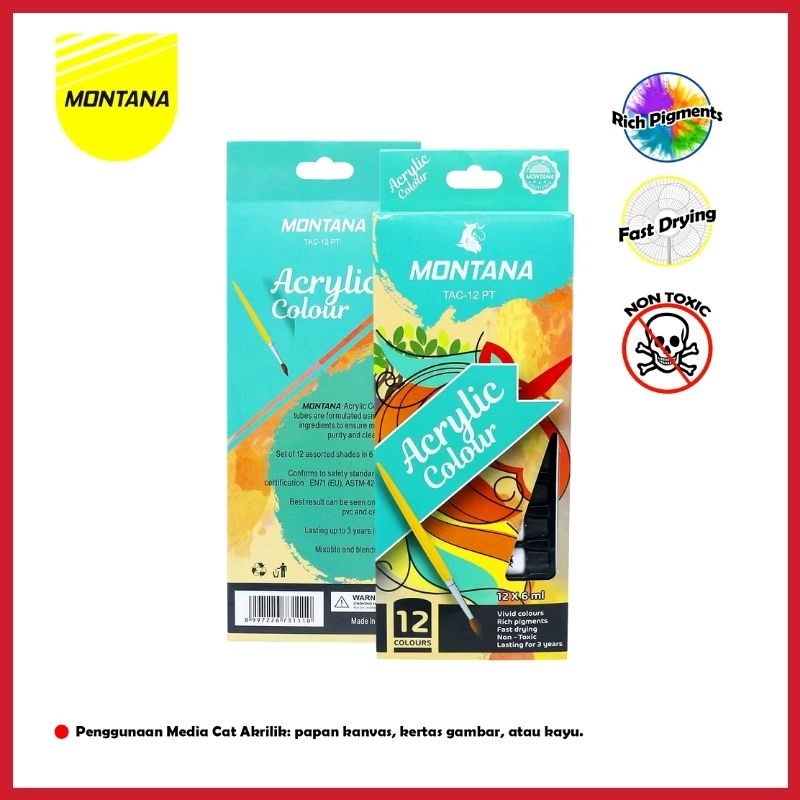 

CAT ACRYLIC AKRILIK 12 WARNA