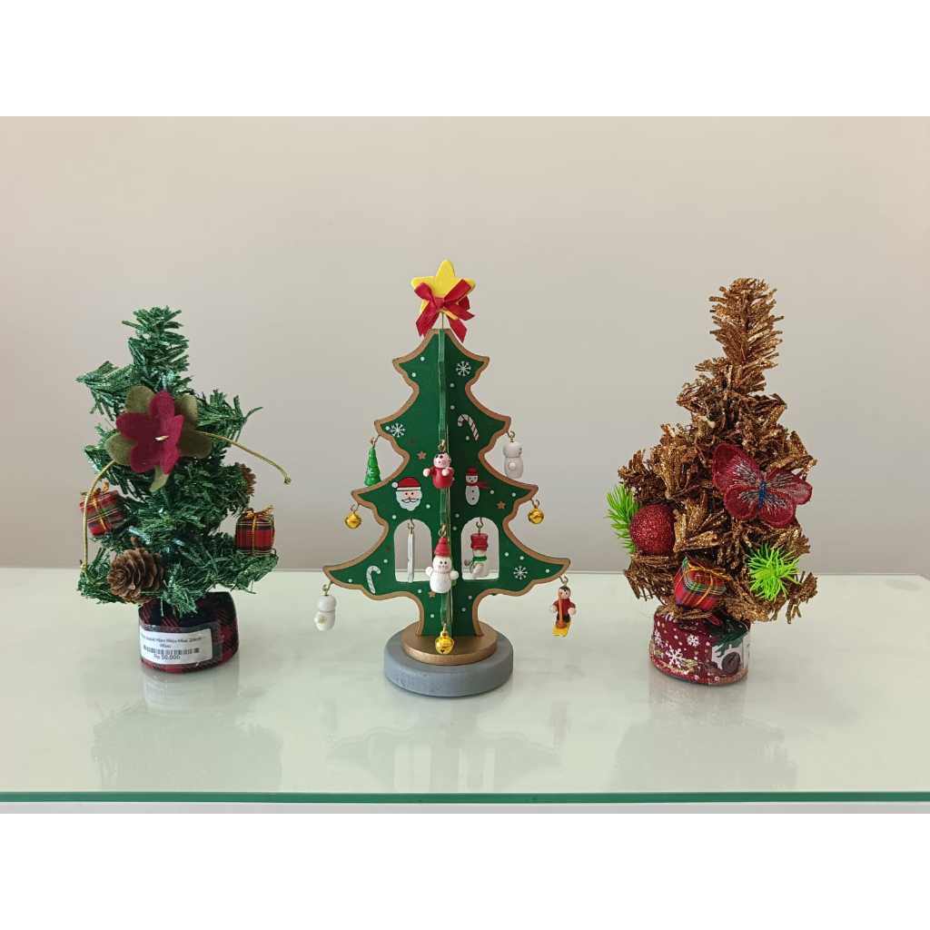 Pohon Natal Hias Meja Mini Pohon Natal Meja Pohon Natal Jarum Pohon Terang Pohon Pajangan Natal Poho