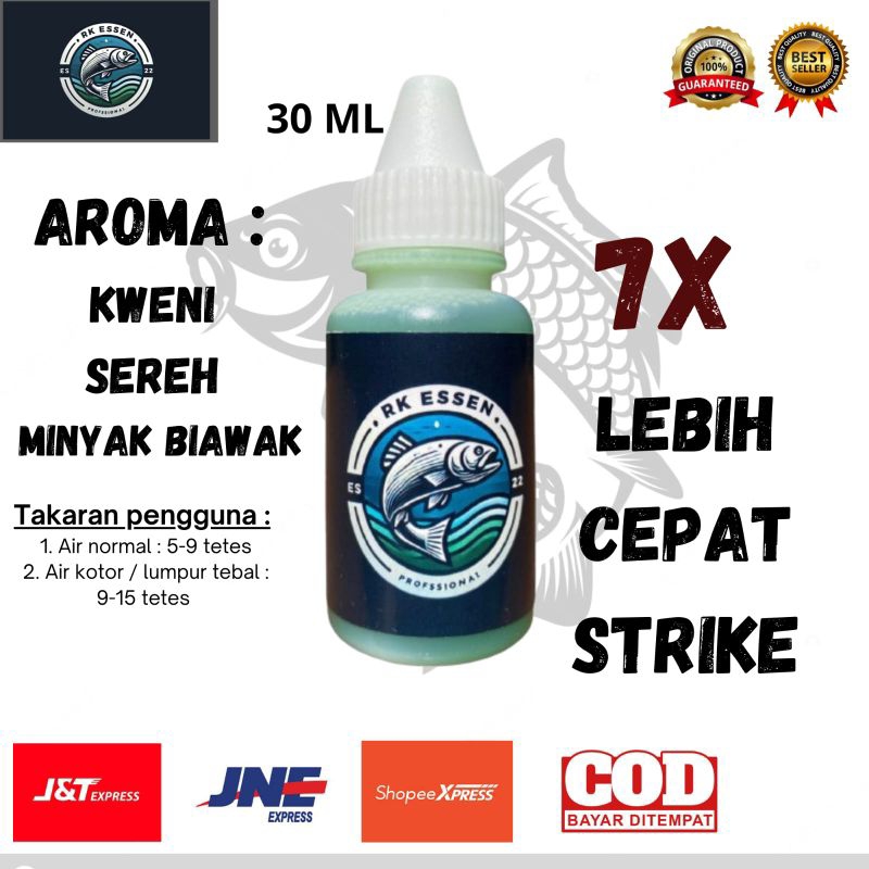 RK Essen Aroma Kaweni Super premium esen pancing pasti neter  30ML essen ikan mas ikan lele ikan nil