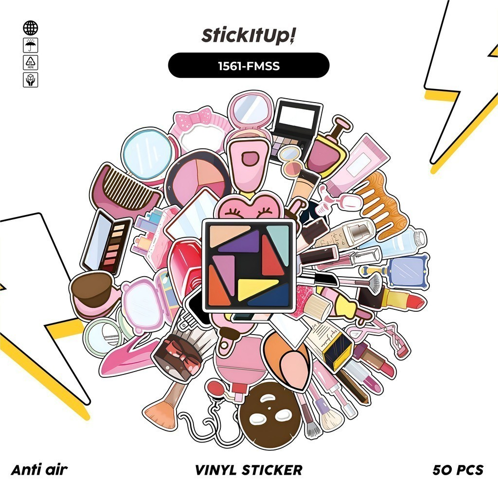 

COD✨ 100 Pcs Stiker Make Up Lucu Anti Air Untuk Dekorasi Notebook Sepeda Skateboard Handphone DIY