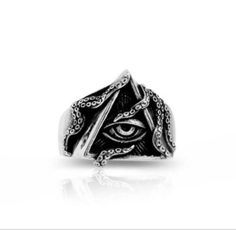 Ringskull Illuminati / Cincin Pria / Ringskull / Cincin Tengkorak / Cincin